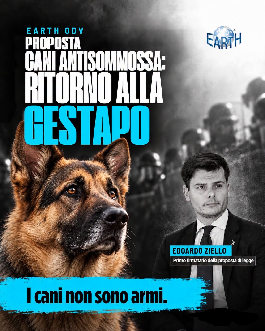 EARTH DICE NO ALLA PROPOSTA CANI ANTISOMMOSSA